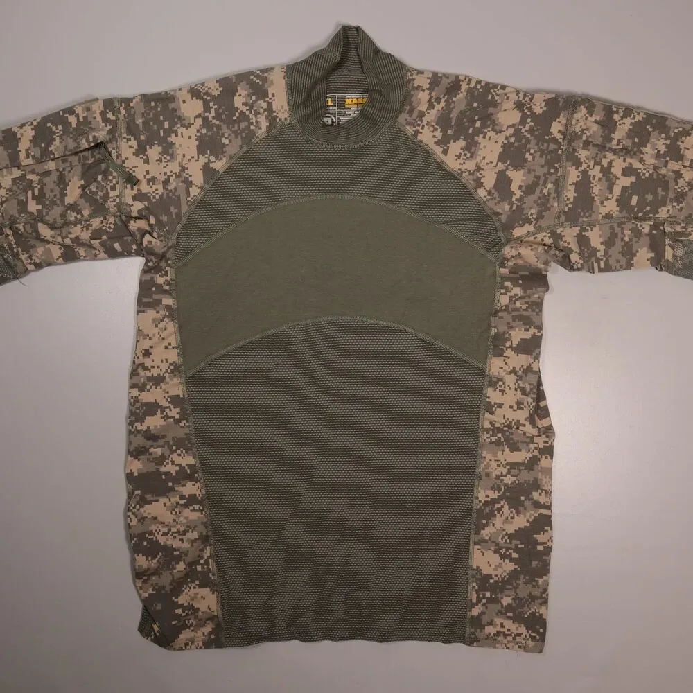 Massif Army Combat Shirt ACU Camouflage Digital Camo Made in USA Size XL